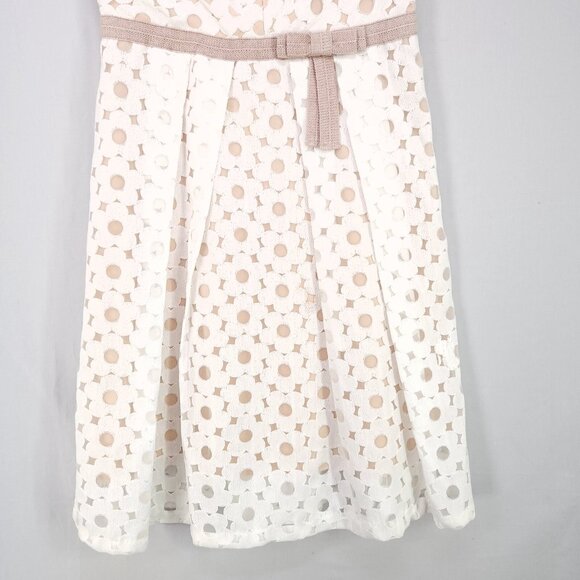 Anthropologie Eva Franco Fit & Flare Dress Size 6 Lace Overlay Light Academia - Picture 4 of 12